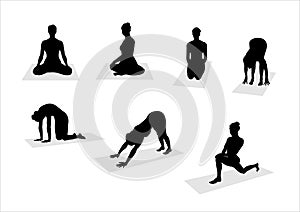 Yoga's silhouettes - 2