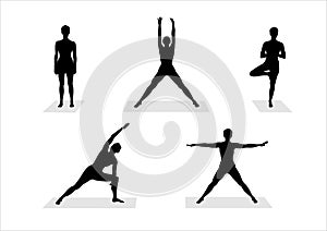 Yoga's silhouettes