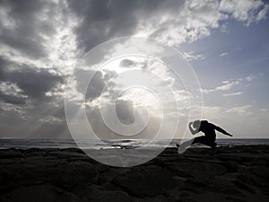 Yoga on the sea