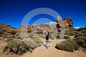 Yoga session with El Teide