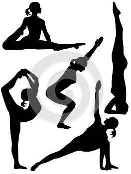 Yoga silhouette 5