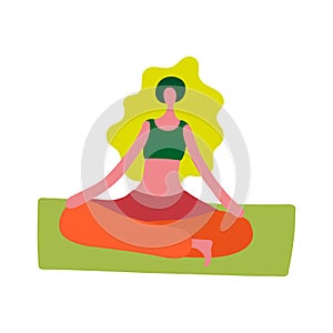 Yoga Sitting Pose Composition