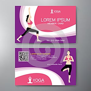 Yoga and Sport Card Design Template.