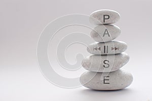 Yoga stones pause concept photo