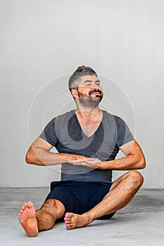 Yoga students showing different yoga poses