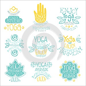 Yoga Studio Vintage Stamp Collection