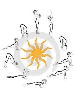 Yoga sun salutation