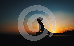 Yoga Sunset Calmness photo