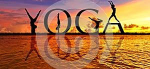 YOGA sunset meditation