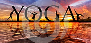 YOGA sunset meditation