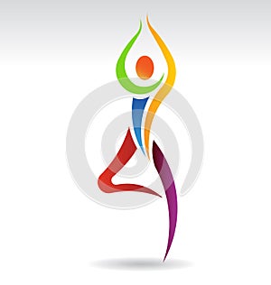 Yoga Tree Pose Logo