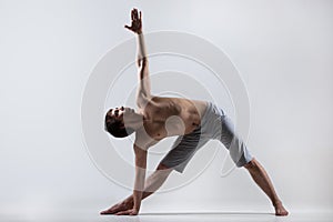 Yoga Triangle pose photo