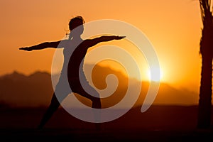 Yoga in tropical location