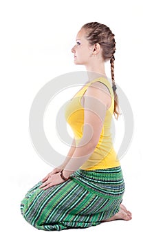 Yoga Vajrasana pose