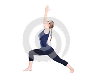 Yoga virabhadrasana I warrior pose