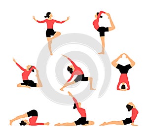 Yoga for women. Yoga poses
