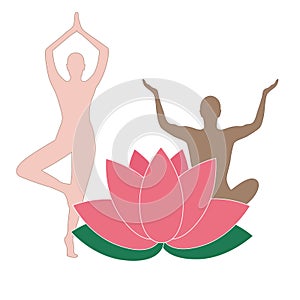 Yoga and zen - Logo Lotus Collection