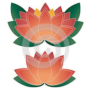 Yoga and zen - Logo Lotus Collection