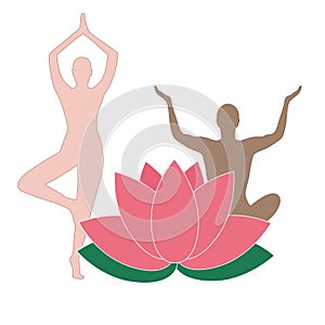 Yoga and zen - Logo Lotus Collection photo
