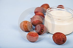 Yoghurt with lychee