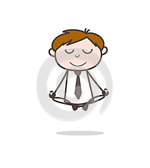 A Yogi Doing Meditation Vector Illustration