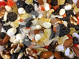 Background of trail mix