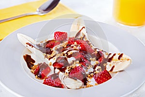 Yogurt banana split photo