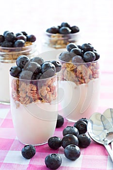 Yogurt and cereal breakfast