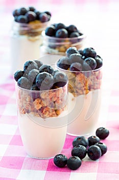 Yogurt and cereal breakfast