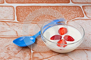 Yogurt with Fresh Organic strawberries