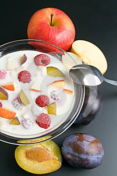 Yogurt with fruits