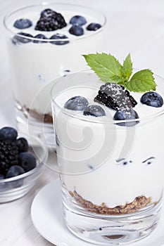 Yogurt in a glass