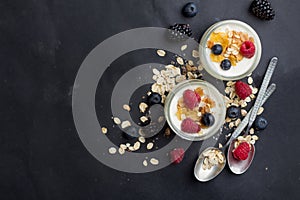 Yogurt with granola or muesli