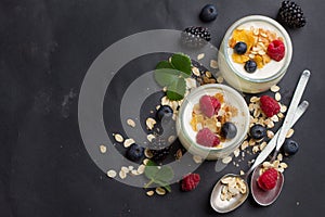 Yogurt with granola or muesli