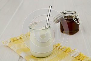 Yogurt and honey photo