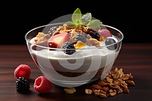 Yogurt Parfait with Fresh Berries and Granola