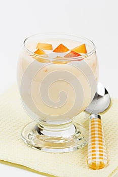 Yogurt with peach