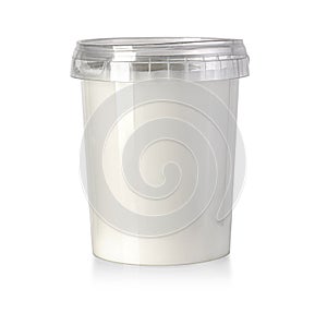 Yogurt in a plastic jar