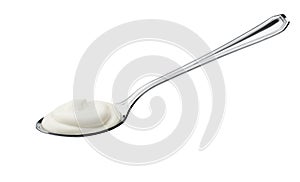 Yogurt on spoon