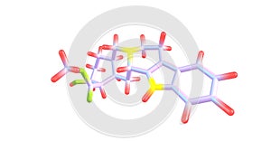 Yohimbine molecular structure isolated on white photo