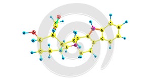 Yohimbine molecular structure isolated on white photo