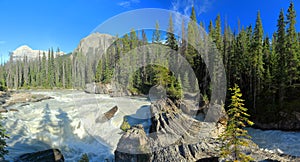 Yoho National Park, Canadian Rocky Mountains, Kicking Horse River rushing through Natural Bridge, British Columbia, Canada