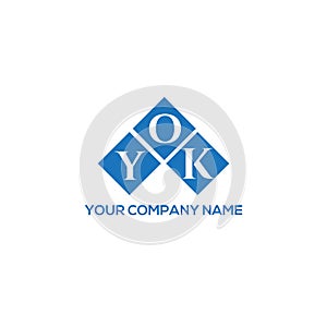 YOK letter logo design on white background. YOK creative initials letter logo concept. YOK letter design.YOK letter logo design on