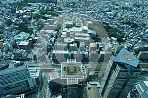 Yokohama city view from the window