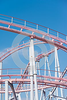 Yokohama, Japan - November 16, 2017 : Pink pastel looping roller