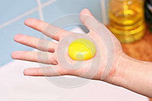 Yolk in hand