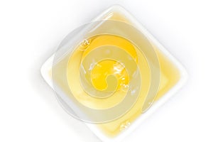 Yolk in a plate