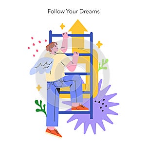 YOLO concept Flat Vector illustration.