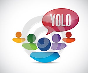 yolo people diversity sign. illustration