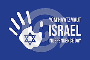 Yom Ha\'atzmaut Israel Independence Day poster vector illustration